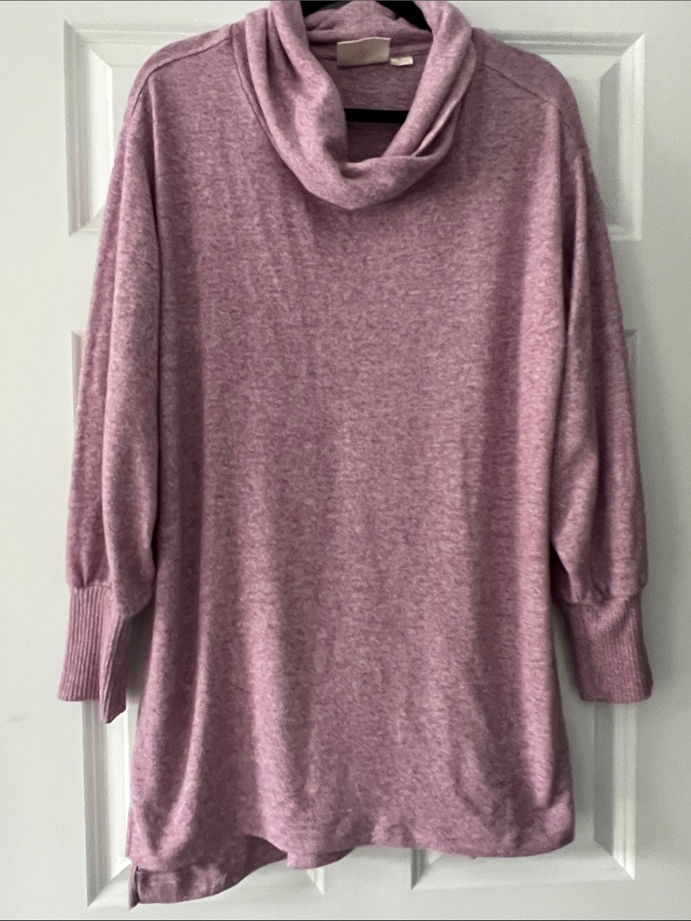 Maeve - Anthropologie Cozy Pink Cowl Neck Tunic Sweater